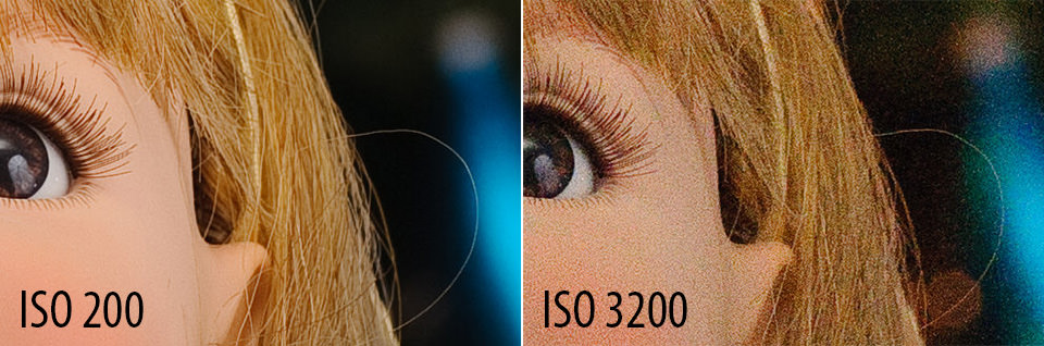 So sánh ảnh có độ nhạy sáng ISO thấp và ISO cao