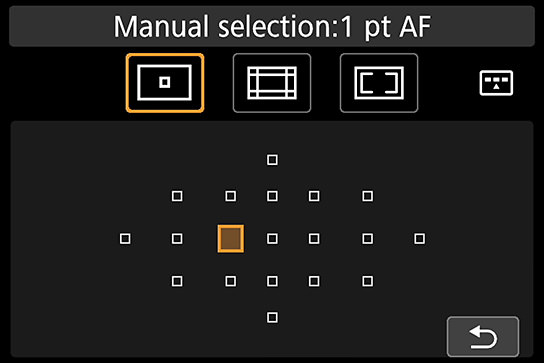 Tiếp theo, sử dụng Bánh Xe Chính, Bánh Xe Điều Chỉnh Nhanh hoặc màn hình cảm ứng để chọn điểm AF ưu tiên. Ở đây, điểm bên phải của điểm AF trung tâm được chọn.
