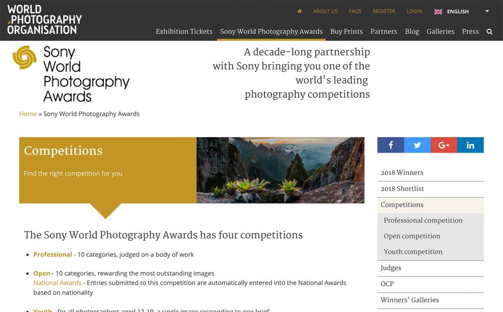 Giải thưởng Nhiếp ảnh Thế giới do Sony tổ chức 