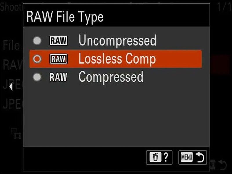 Chế độ file RAW mới của Sony A1