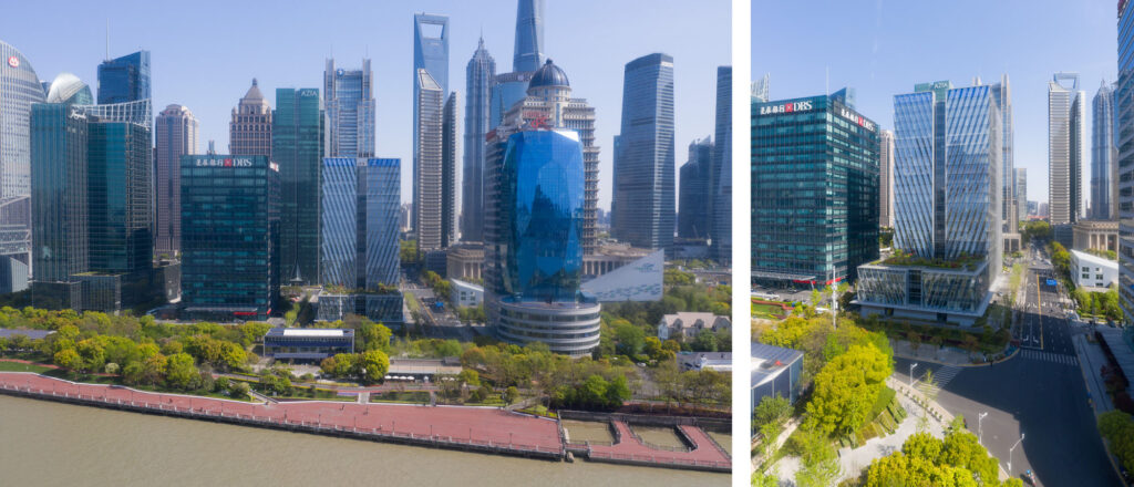 Những bức ảnh không đạt điều kiện khi chụp từ flycam trụ sở Foxconn tại Thượng Hải