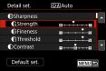 Bằng cách tùy chỉnh các thiết lập khác nhau trong trình đơn Detail settings, bạn có thể thay đổi hình thức của ảnh.